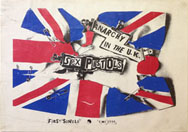 thumbnail link to original 1976 Sex Pistols promo poster Anarchy in the UK, smaller version