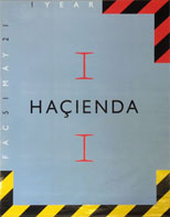  original 1983 Hacienda first birthday party poster.