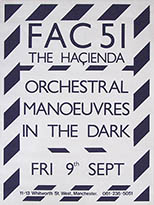  original 1983 Hacienda  poster Orchestral Manoeuvres in the Dark.