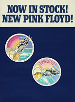 thumbnail link to original 1975 Pink Floyd Wish You Were Here Now in Stock promo poster