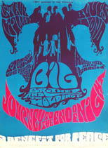 thumbnail link to original 1967 Bindweed Press concert poster Big Brother, Janis Joplin, Steve Miller Band