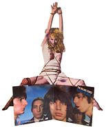 thumbnail link to original Rolling Stones promo standee Black and Blue, bondage image