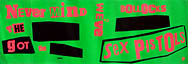 thumbnail link to original 1977 Warner Bros banner poster Sex Pistols Never Mind the Bollocks