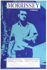 thumbnail link to original 1991 Morrissey Kill Uncle Tour 41x61 inch poster, Hammersmith Odeon and Kilburn National