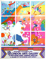 thumbnail link to original Peter Max London Arts Gallery Exhibition Poster, 1970