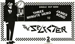 thumbnail link to original 1980 The Selecter Three Minute Hero 2 Tone Records promo poster