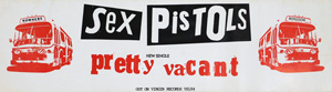 original Virgin promo banner poster Sex Pistols Pretty Vacant