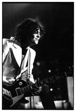thumbnail link to original 1977 Paul Canty photograph of Marc Bolan, T Rex playing at Newcastle City Hall