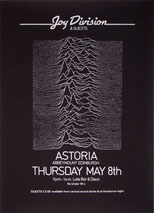  original Joy Division Edinburgh Astoria concert poster May 1980.
