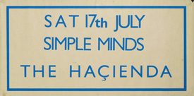 original 1982 Hacienda Simple Minds gig poster.