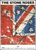  original 1989 UK Stone Roses first album poster, Waterfall flag detail version .